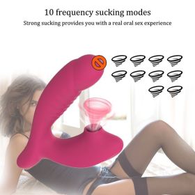 Vagina Sucking Vibrator 10 Speed Oral Sex Suction G Spot Clitoris Vacuum Stimulator Female Masturbation Erotic Sex Toy For Women (Color: Rose)